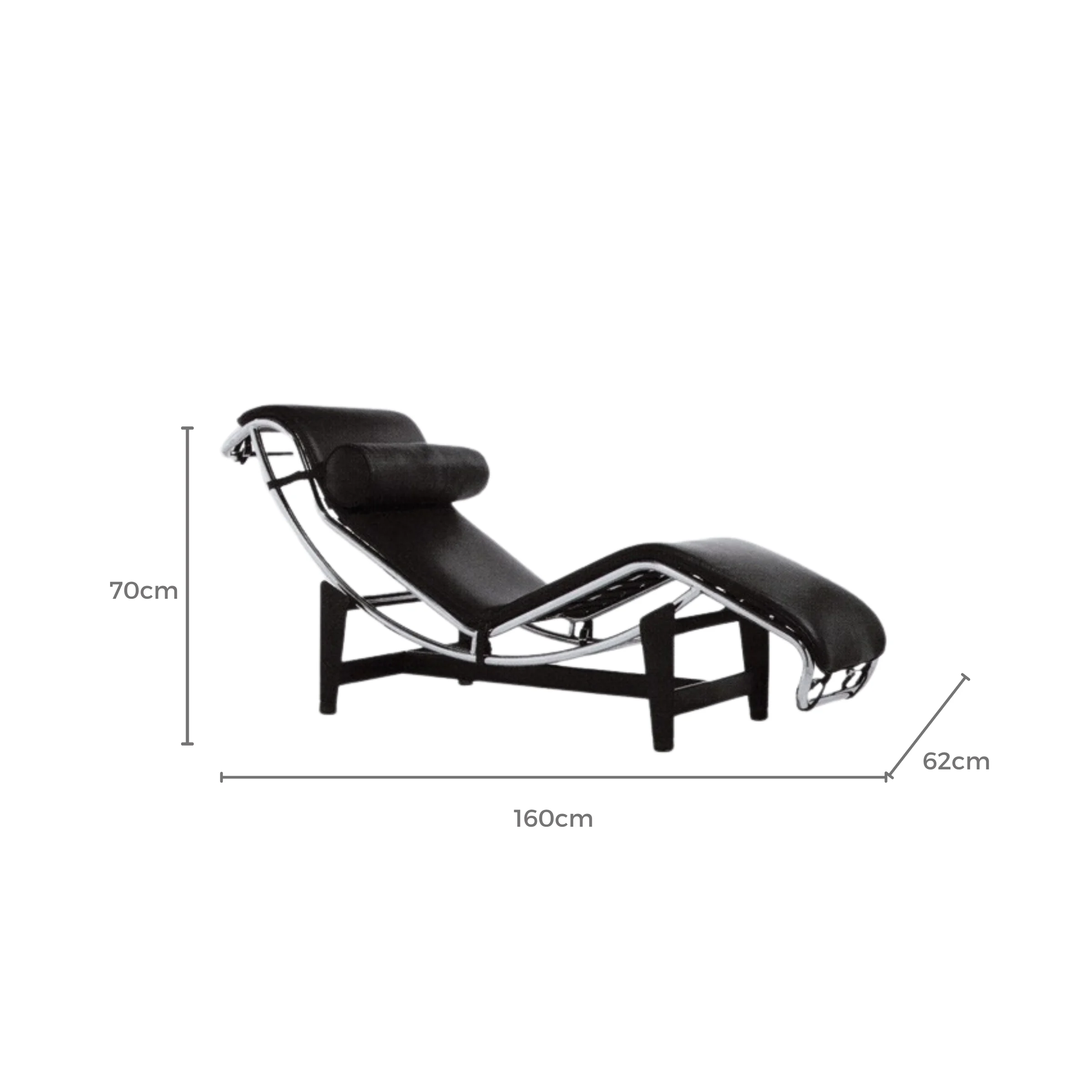 Le Corbusier LC4 Chaise Lounge Replica, Genuine Leather Le Corbusier LC4 Chaise Lounge Replica, Genuine Leather